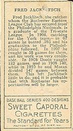 1911 T205 Gold Border #NNO Fred Jacklitsch Back
