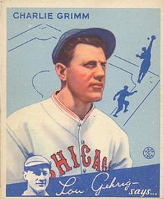 1934 Goudey (R320) #3 Charlie Grimm Front