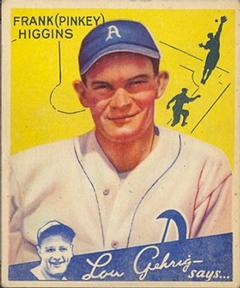 1934 Goudey (R320) #78 Pinky Higgins Front