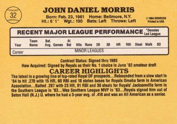 1985 Donruss #32 John Morris Back