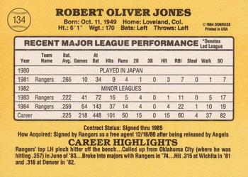 1985 Donruss #134 Bobby Jones Back
