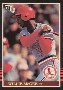 1985 Donruss #475 Willie McGee Front