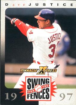 1997 Pinnacle X-Press - Swing for the Fences Players #NNO Dave Justice Front