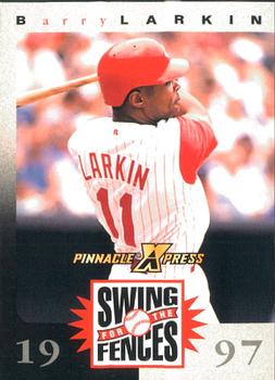 1997 Pinnacle X-Press - Swing for the Fences Players #NNO Barry Larkin Front