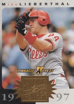 1997 Pinnacle X-Press - Swing for the Fences Players #NNO Mike Lieberthal Front