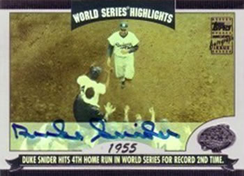 2004 Topps - World Series Highlights Autographs (Series Two) #WSA-DS Duke Snider Front