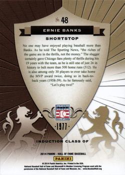 2014 Panini Hall of Fame 75th Year Anniversary - Crusades Purple #48 Ernie Banks Back