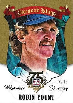 2014 Panini Hall of Fame 75th Year Anniversary - Diamond Kings Gold #83 Robin Yount Front