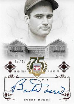 2014 Panini Hall of Fame 75th Year Anniversary - Signatures Red #9 Bobby Doerr Front