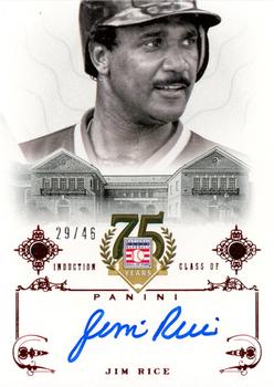 2014 Panini Hall of Fame 75th Year Anniversary - Signatures Red #35 Jim Rice Front