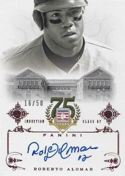 2014 Panini Hall of Fame 75th Year Anniversary - Signatures Red #54 Roberto Alomar Front