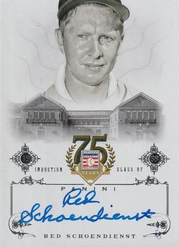 2014 Panini Hall of Fame 75th Year Anniversary - Signatures #90 Red Schoendienst Front