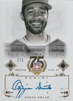 2014 Panini Hall of Fame 75th Year Anniversary - Signatures Gold #46 Ozzie Smith Front