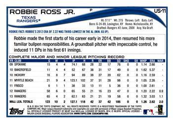 2014 Topps Update - Target Red Border #US-11 Robbie Ross Back