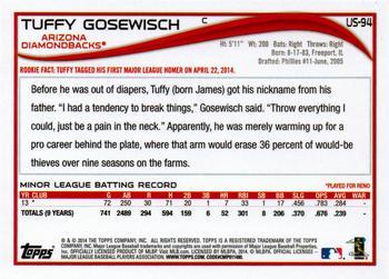 2014 Topps Update - Target Red Border #US-94 Tuffy Gosewisch Back