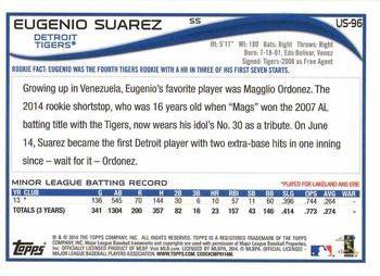 2014 Topps Update - Target Red Border #US-96 Eugenio Suarez Back