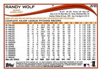 2014 Topps Update - Target Red Border #US-120 Randy Wolf Back