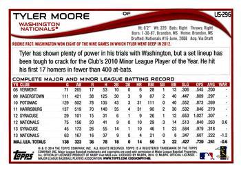 2014 Topps Update - Target Red Border #US-296 Tyler Moore Back