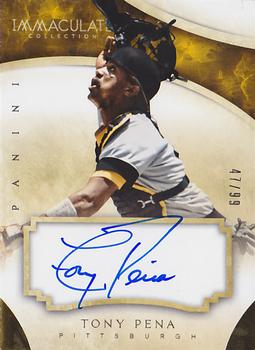 2014 Panini Immaculate Collection - Immaculate Autographs #90 Tony Pena Front