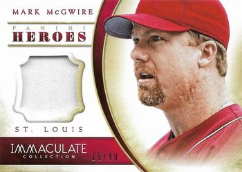 2014 Panini Immaculate Collection - Immaculate Heroes Materials #6 Mark McGwire Front