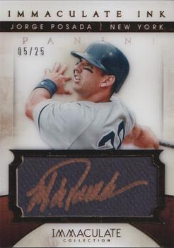 2014 Panini Immaculate Collection - Immaculate Ink Gold #2 Jorge Posada Front