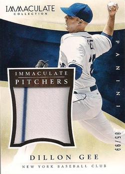 2014 Panini Immaculate Collection - Immaculate Pitchers Memorabilia #8 Dillon Gee Front