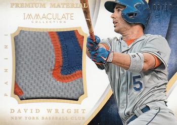 2014 Panini Immaculate Collection - Premium Material Prime #19 David Wright Front