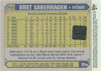 2004 Topps All-Time Fan Favorites - Autographs #FFA-BSA Bret Saberhagen Back