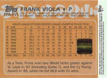 2004 Topps All-Time Fan Favorites - Autographs #FFA-FVI Frank Viola Back
