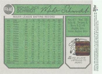 2004 Topps All-Time Fan Favorites - Autographs #FFA-MS Mike Schmidt Back