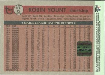 2004 Topps All-Time Fan Favorites - Autographs #FFA-RY Robin Yount Back