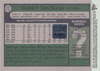 2004 Topps All-Time Fan Favorites - Autographs #FFA-TSE Tom Seaver Back