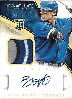 2014 Panini Immaculate Collection - Rookie Autographs Materials Prime #109 Ryan Goins Front
