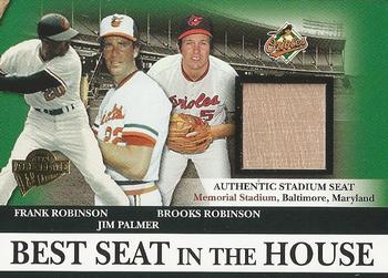2004 Topps All-Time Fan Favorites - Best Seat in the House Relics #BS2 Frank Robinson / Jim Palmer / Brooks Robinson Front