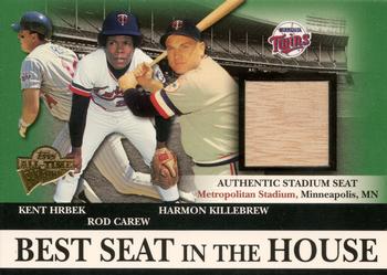 2004 Topps All-Time Fan Favorites - Best Seat in the House Relics #BS4 Kent Hrbek / Rod Carew / Harmon Killebrew Front