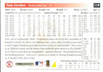 1997 Score #119 Tom Gordon Back