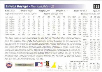 1997 Score #135 Carlos Baerga Back