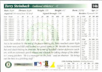 1997 Score #146 Terry Steinbach Back