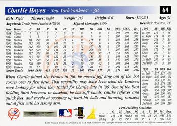 1997 Score #64 Charlie Hayes Back