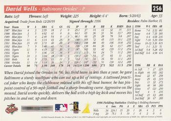 1997 Score #256 David Wells Back