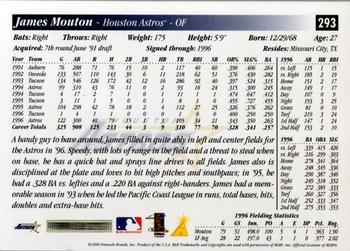 1997 Score #293 James Mouton Back