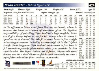 1997 Score #424 Brian Hunter Back