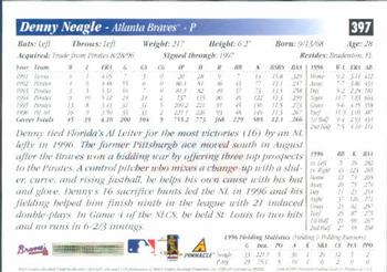 1997 Score #397 Denny Neagle Back