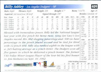 1997 Score #409 Billy Ashley Back