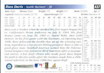 1997 Score #437 Russ Davis Back