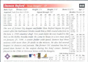 1997 Score #444 Damon Buford Back