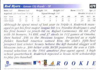 1997 Score #479 Rod Myers Back