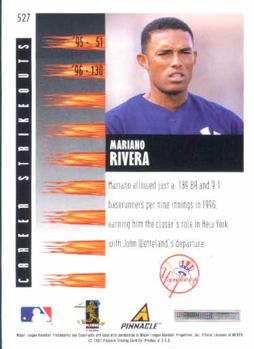 1997 Score #527 Mariano Rivera Back