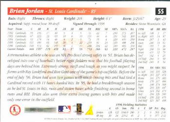1997 Score #55 Brian Jordan Back