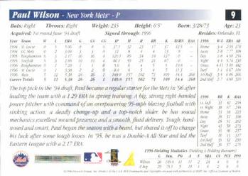 1997 Score #9 Paul Wilson Back